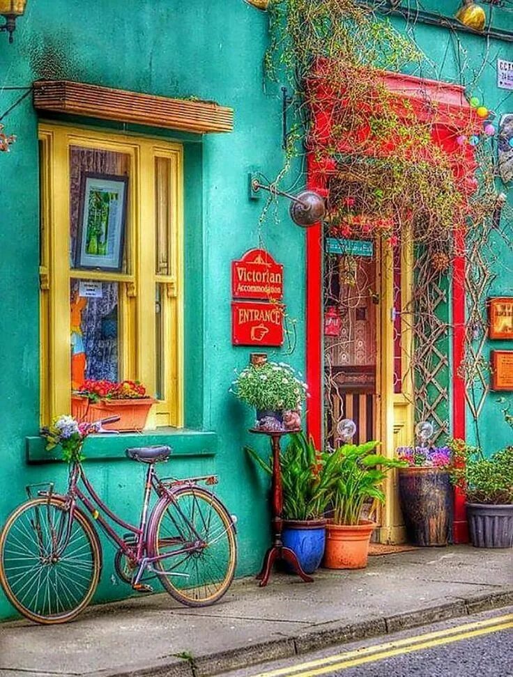 Nikki kit. Разноцветный дом. Цветные домики. Необычные яркие Дворики. Яркие картины для дома.