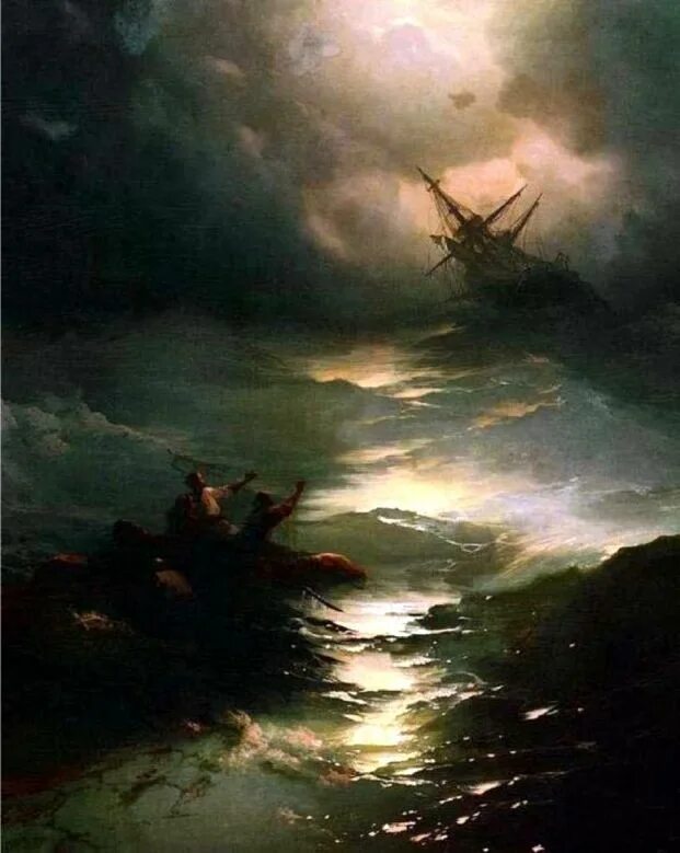 Бурное море ночью