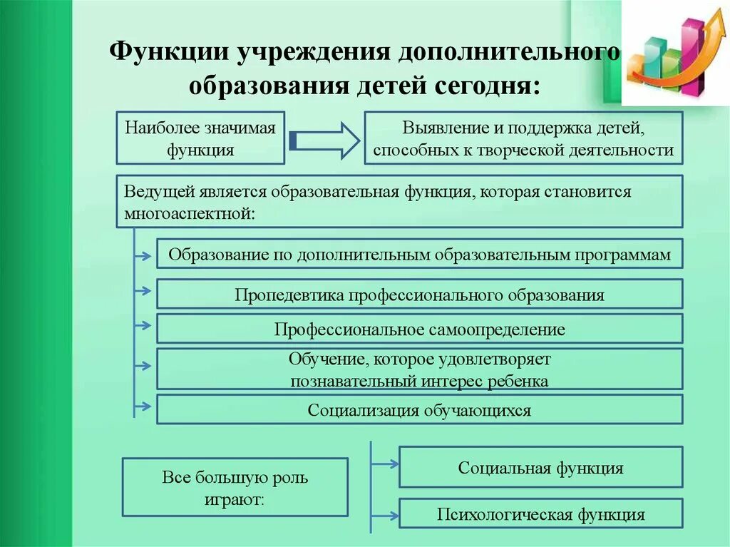 Социально педагогические функции дополнительного образования детей