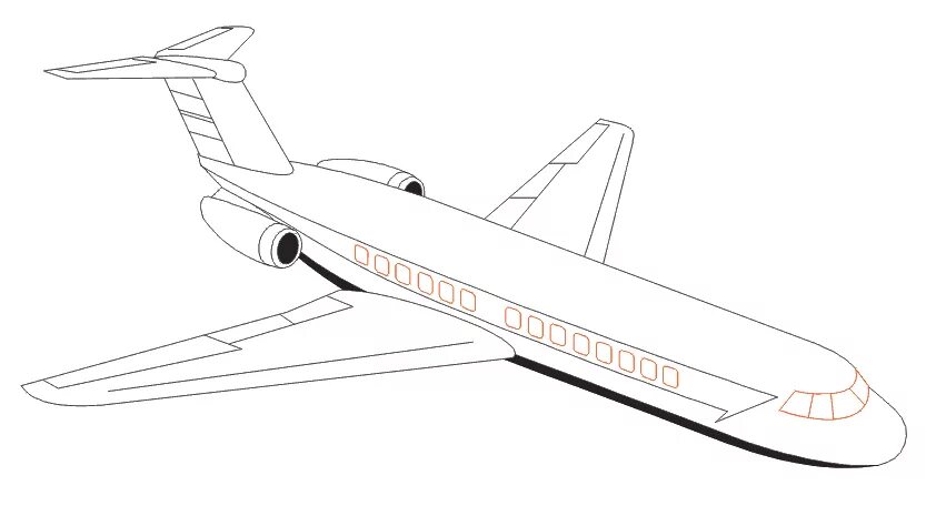 Контур самолета сбоку. Самолет рисунок. Рисование самолет. Самолёт рисунок карандашом.