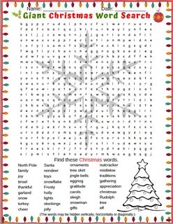 Christmas word find