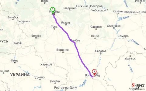 Волгоградская воронеж карта