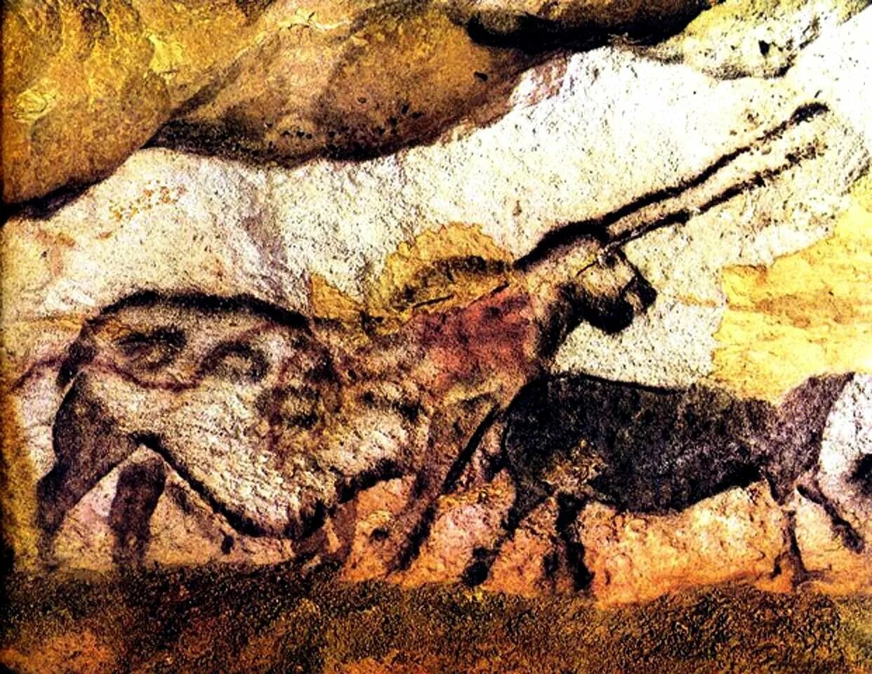 Первобытные звуки. Пещера Ласко зал Быков. Пещера Ласко Единорог. Первобытное искусство пещера Ласко. Первобытная культура пещера Ласко.