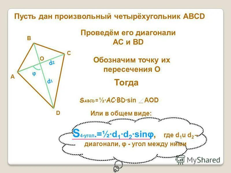 диагональ обозначается буквой
