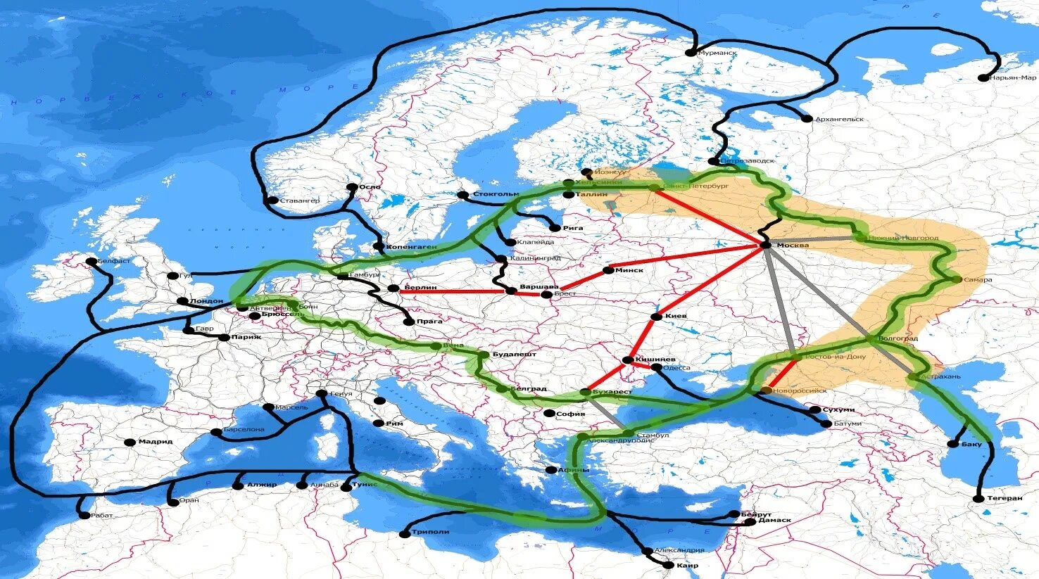 Систему международных транспортных коридоров (МТК). Транспортные коридоры Евразии. Панъевропейский транспортный коридор 1.