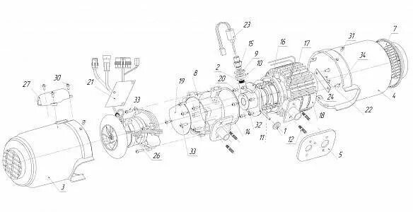 Отопитель воздушный Webasto AT2000STC 12v (дизель) 2 кВт, новый, в наличии. Цена