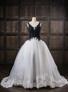 Two tone wedding gown