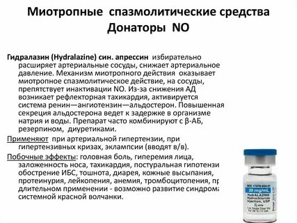 Спазмолитические препараты для мышц