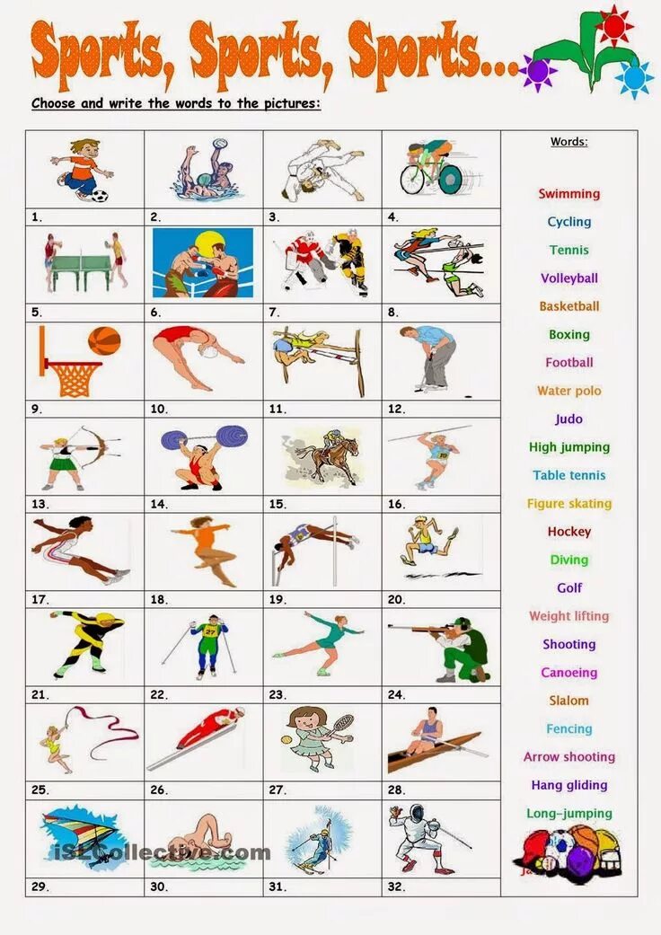 Sports exercises. Sport Vocabulary in English for Kids. Виды Спарта на английском. Виды спорта на английском. Виды спорта наьанглийском.