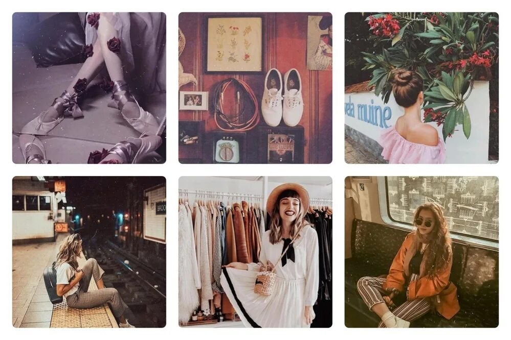 Как сделать ретро фото в инстаграм. Обработка фотографии в инстаграмме. Стильный коллаж. Пресеты для вско в теплых тонах. Фильтры для фотографий.