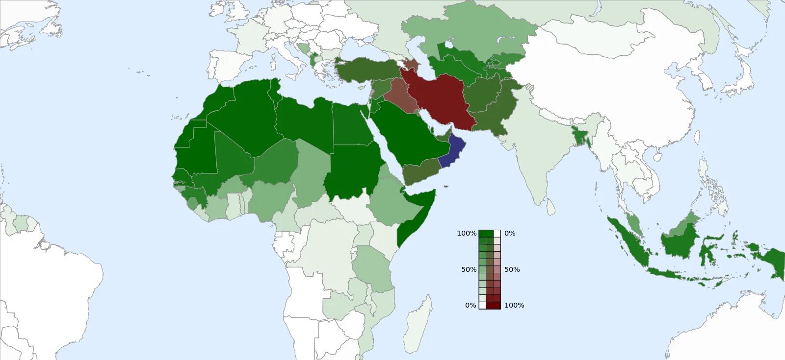Карта распространения Ислама в мире. Карта Ислама в мире. Карта мусульмане сунниты шииты.