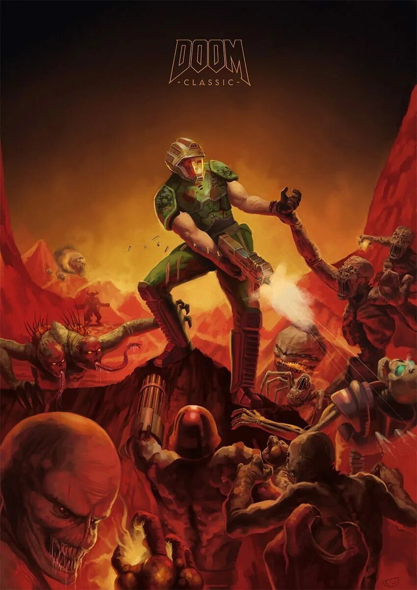 Дум скроллинг это. Doom 1993 poster.