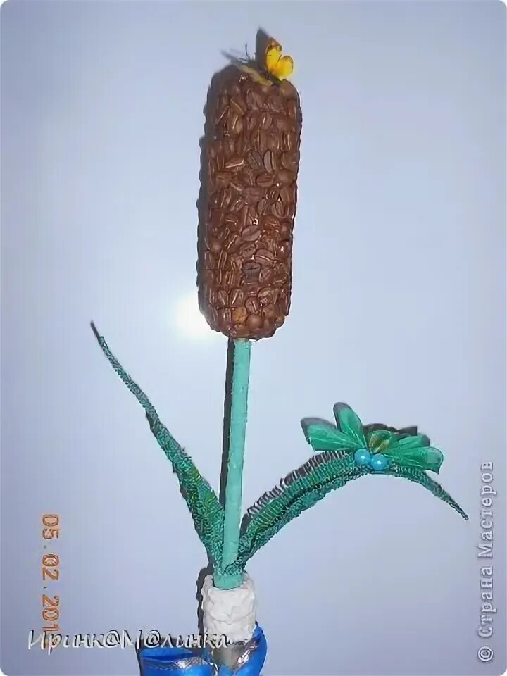 Букет с тростником. Камыш из поролона. Рогоз своими руками. Камыши из пластиковых бутылок. Камыш из бисера.