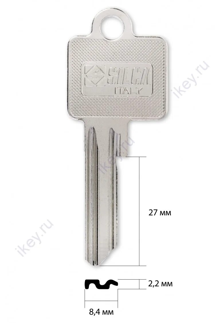 Имп 40. Заготовка ключа AP-2d, apk1, ape1, apex4. D1-BK Key.