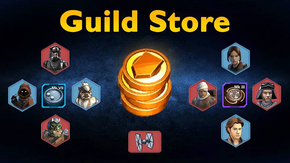 Swgoh store. SWGOH магазин. SWGOH награды за ВГ. SWGOH заставка основная.