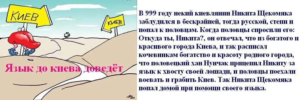 Объясните значение пословицы язык до киева доведет