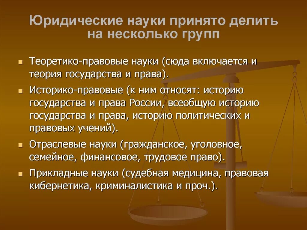 Наука о законах получения. Юридические науки. Правовая наука. Правовые дисциплины. "Методика преподавания юридических дисциплин".