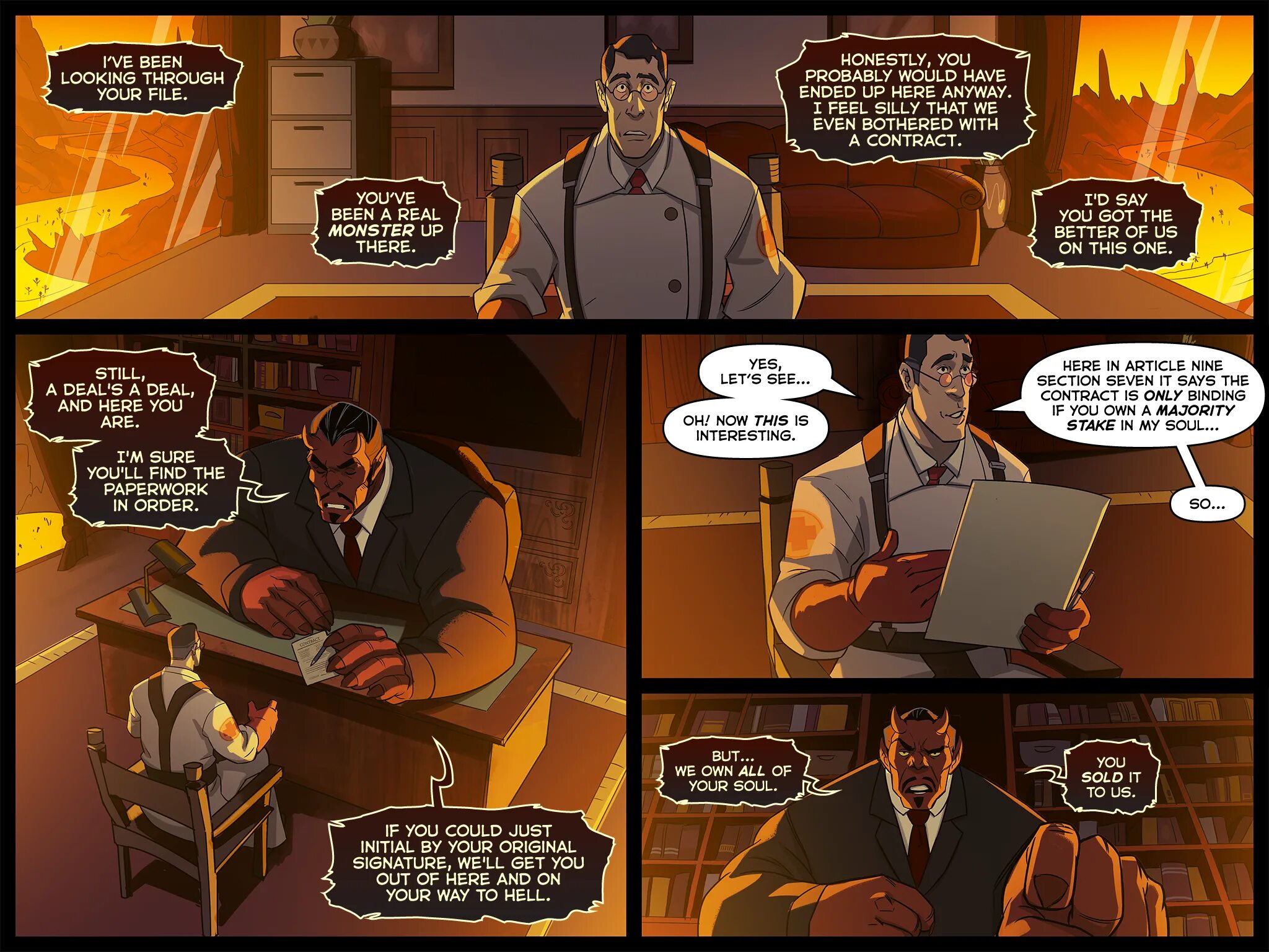 Team fortress 2 комиксы. Tf2 комикс medic. Тф2 комиксы. Тим фортресс 2 комиксы. Tf2 Comic – medic Tricks the Devil.