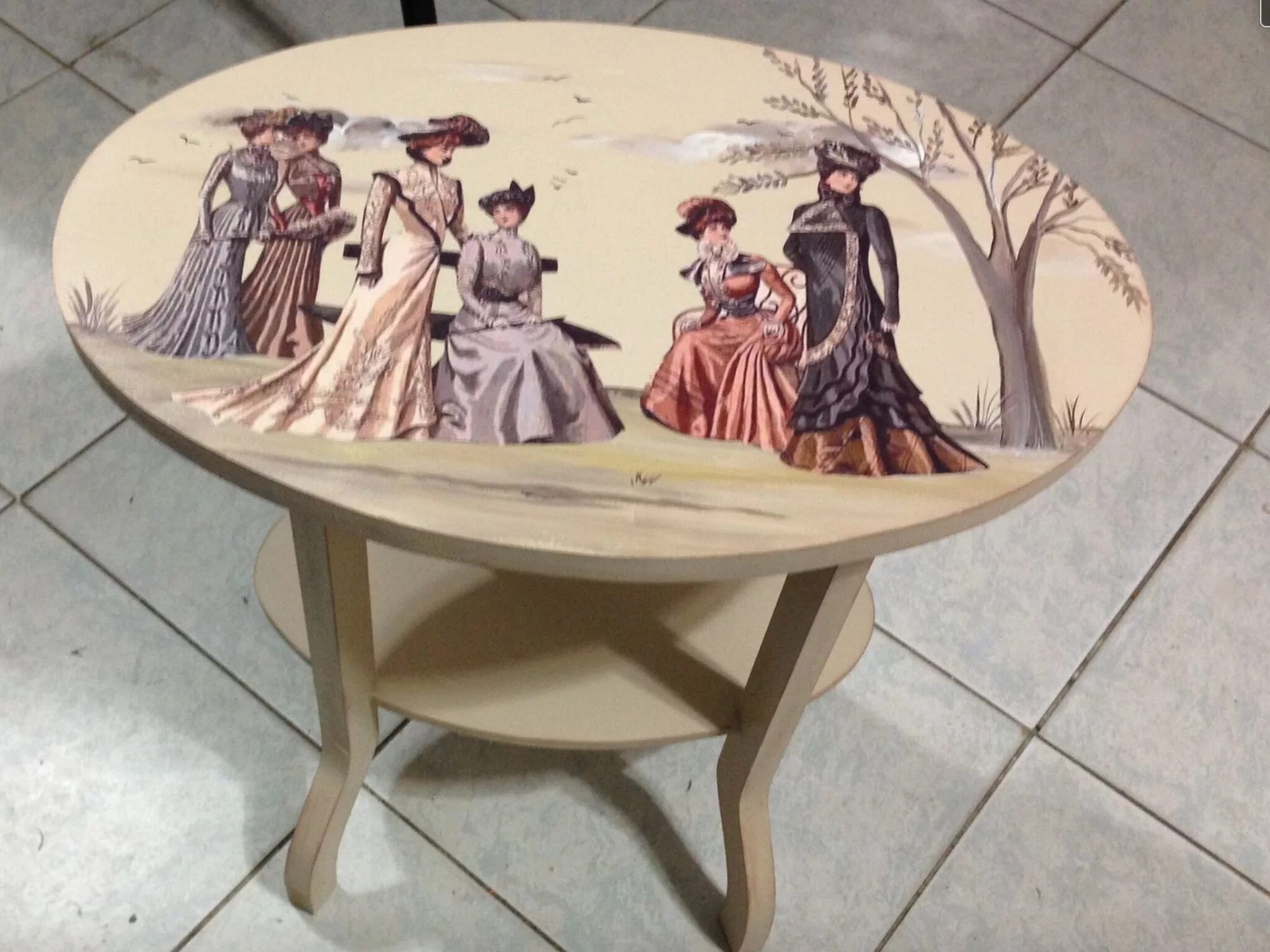 The table was painted