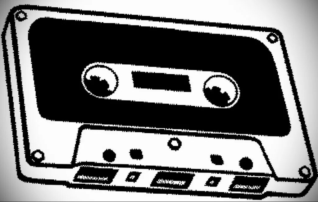 Черная белая кассета. Аудиокассета. Кассета эскиз. Кассета для магнитофона без фона. Чёрно-белая кассета.