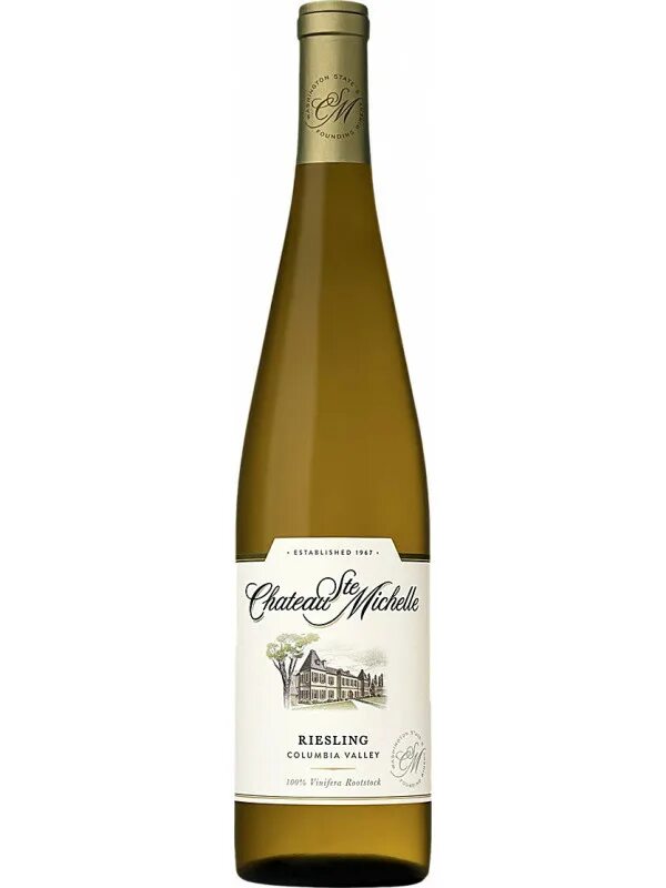 Шато Пино Рислинг. Вино Chateau Ste Michelle Riesling Columbia Valley 2020 0,75 л. Белое вино Рислинг 2020.