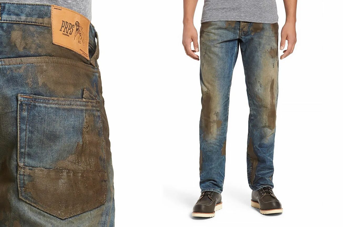 Ab-Stain Jeans. Грязные джинсы. Испачканные джинсы. Старые грязные джинсы.