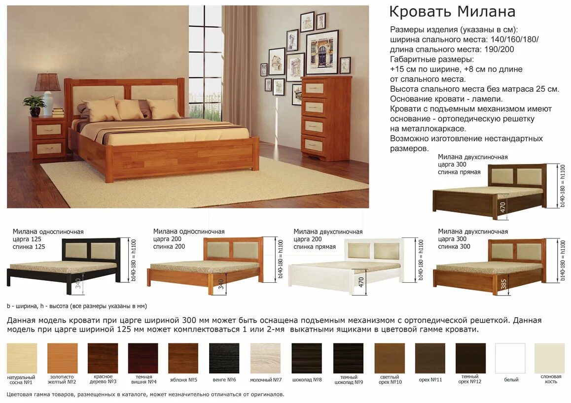 Кровать Миланский орех.