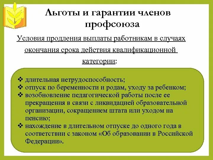 Увольнение работника члена профсоюза. Преимущества члена профсоюза. Дополнительные личные гарантии членов профсоюза.