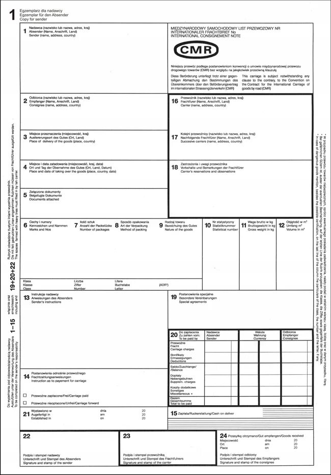 Международная товарно-транспортная накладная CMR. Международная накладная CMR. Товарно транспортная накладная CMR. СМР это транспортная накладная.