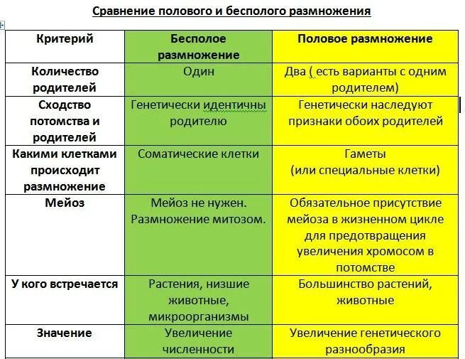 Сравнение полового и бесполого размножения таблица. Сравнительная таблица бесполое размножение половое размножение. Половое и бесполое размножение таблица. Таблица полового и бесполого размножения.