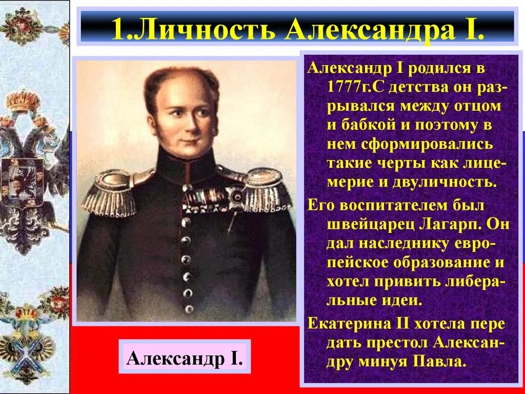 Кратко о александре 1