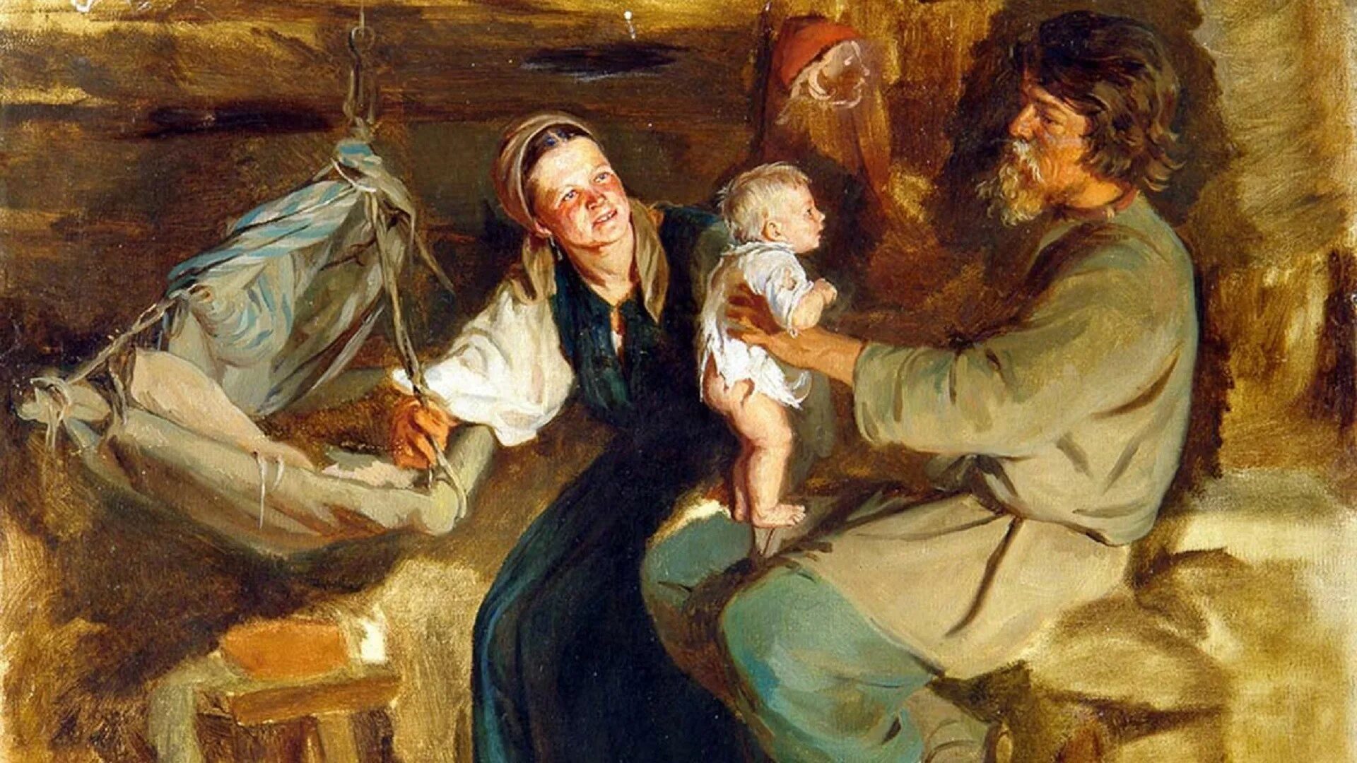 Воспитание детей старейшее дело. Родительская радость, к. в. Лемох, 1910.. Лемох родительская радость картина.