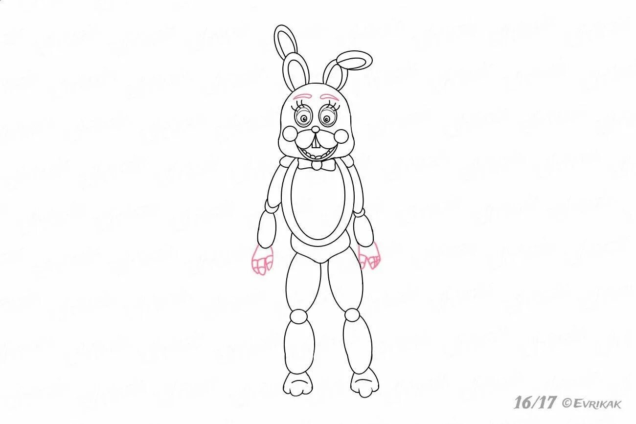 бонни раскраска в полный рост.