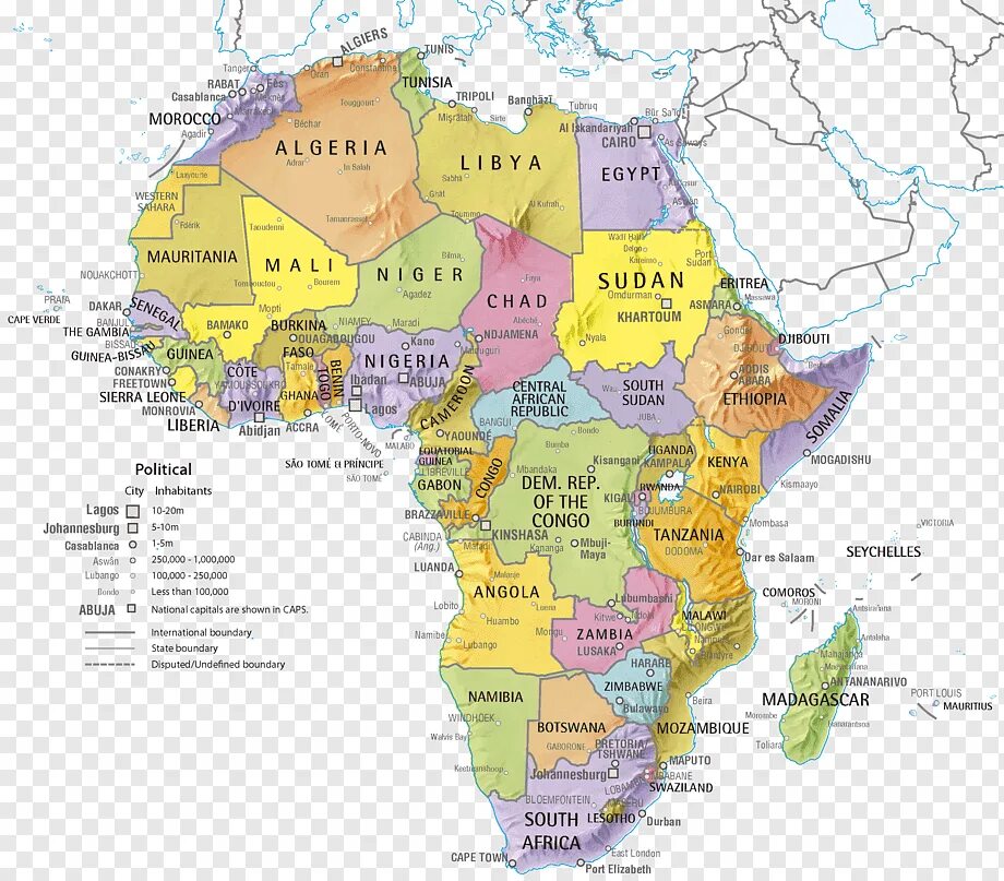 Политическая и географическая карта Африки. Африка страны на карте на русском языке. Карта Африки со странами и столицами на русском. Африка материк на карте со странами. Africa на русском