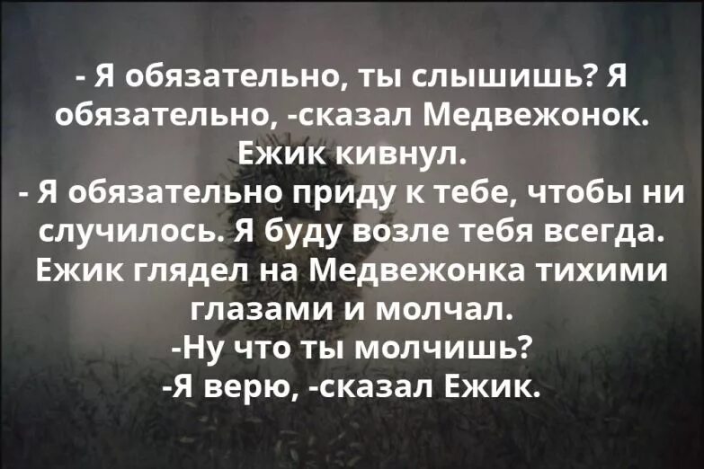 Ёжик и Медвежонок цитаты. Ежик в тумане цитаты. Цитаты из ежика и медвежонка. Цитаты ежика в тумане и медвежонка. Песня я обязательно тебе напишу