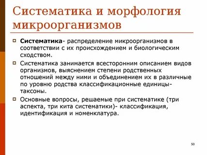 Систематика микроорганизмов