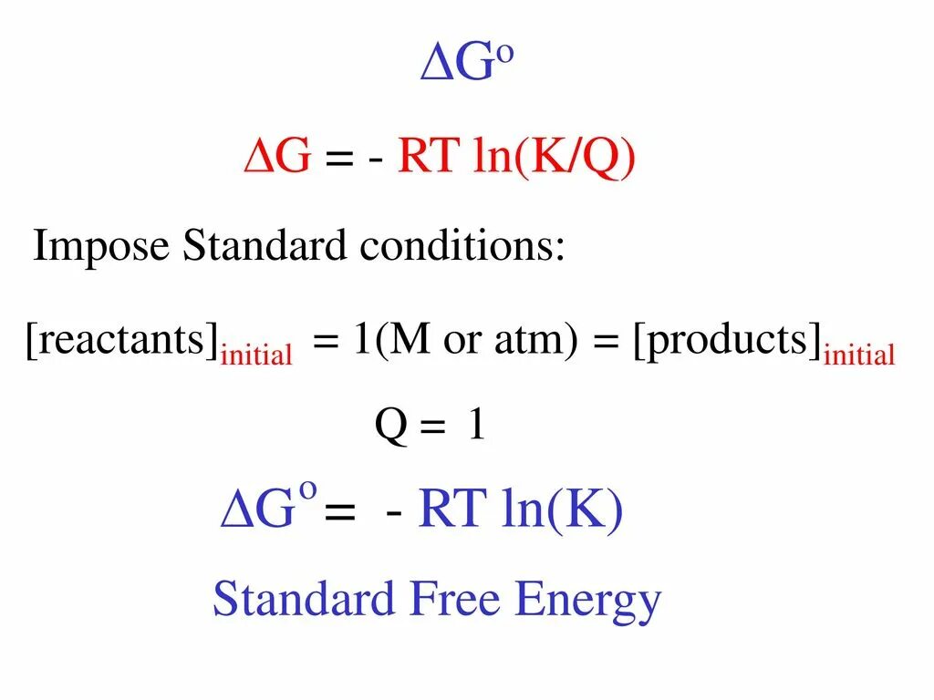 1 ln k. G = RT Ln k. K.Ln. Delta g equals RT Ln q/k. Дельта r g t + RT Ln * p.