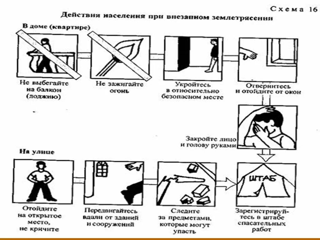 Алгоритм при землетрясении. Алгоритм действий при землетрясении. Алгоритм поведения при землетрясении на улице. Поведение населения при землетрясении. Алгоритм действий населения при землетрясении.