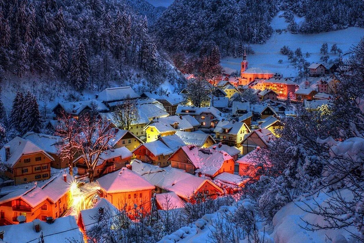Снежные Альпы Швейцарии. Деревня Шварценберг Швейцария зимой. Зимний пейзаж. Сказочные места. Самые теплые места зимой