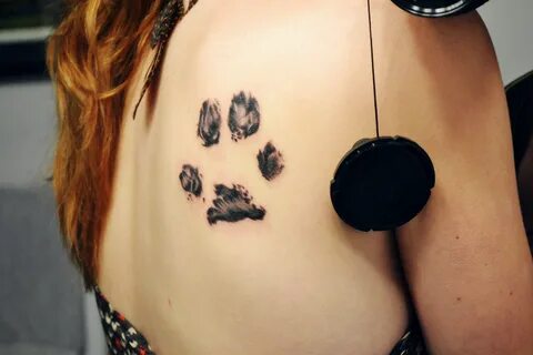 First tattoo of my dog's actual paw print. 