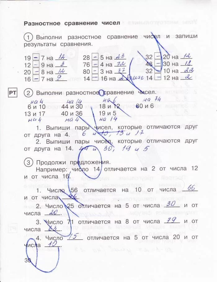 Математика 1 захарова ответы. Выполни разностное сравнение чисел. Математика 1 класс рабочая тетрадь 2 часть Захарова Юдина стр 30. Выполни разностное сравнение чисел 2 класс. Выполни разностное сравнение чисел 6 и 10.