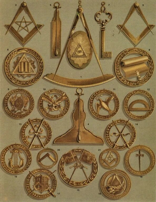 Атрибут масонских регалий. Масонские регалии. Инструменты масонов. Масонские значки старые. Значки Великой масонской ложи.