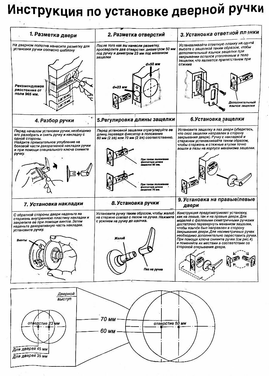 Инструкция установки замка. Инструкция по установке дверной ручки в межкомнатную дверь. Инструкция по установке дверной ручки. Инструкция по установке ручки защёлки дверной. Инструкция по монтажу дверных ручек с защелкой.