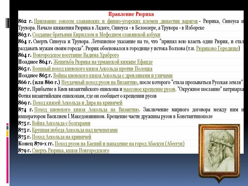 Рюрик даты событий. Правление Рюрика. Основные мероприятия Рюрика. Правление Рюрика основные события. Основная деятельность Рюрика.