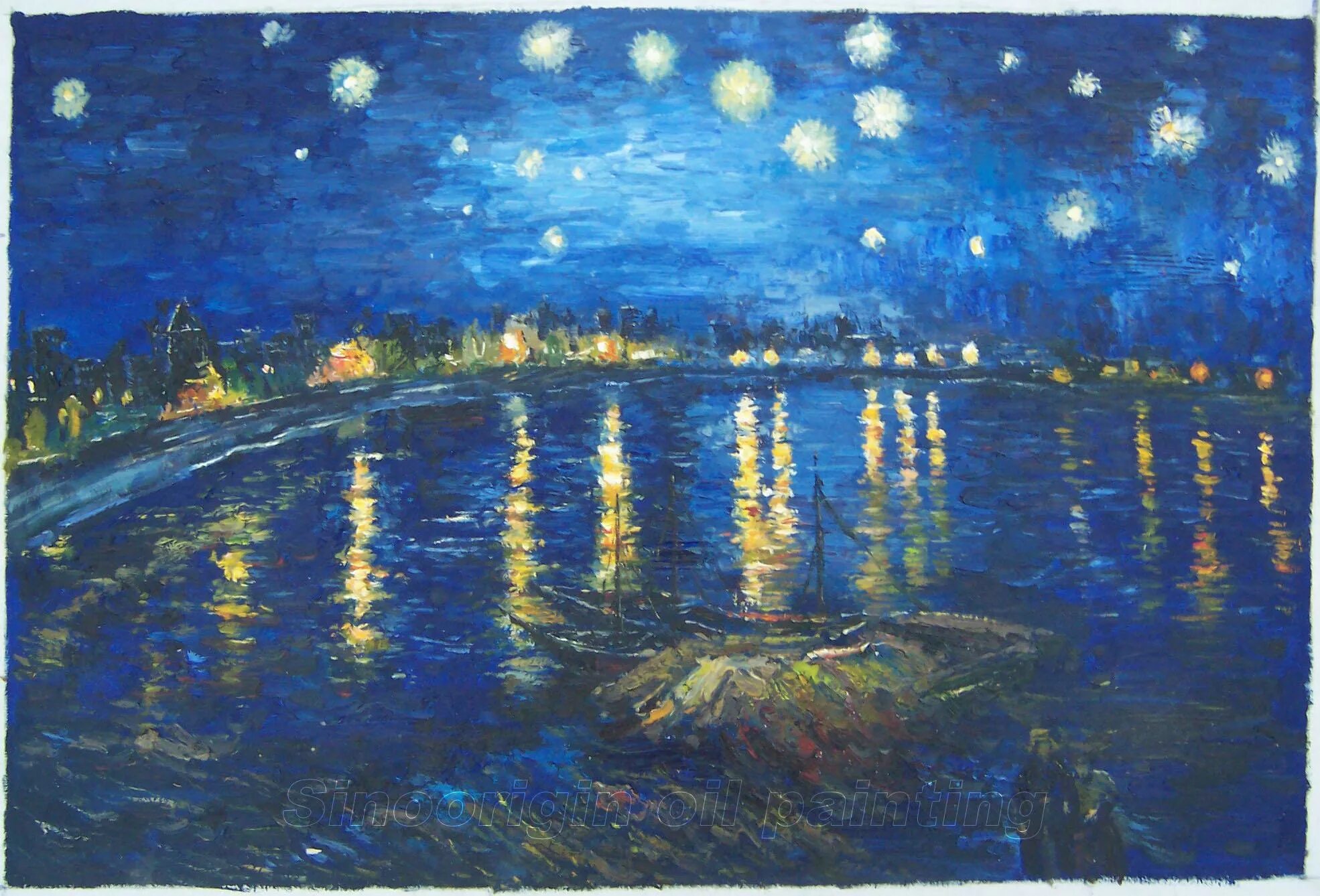 Ночь в монштаде счастливая случайность. «Звёздная ночь» Ван Гог. Ван Гог звезды над роной. Винсент Ван Гог "Звёздная ночь над роной", 1888 год.