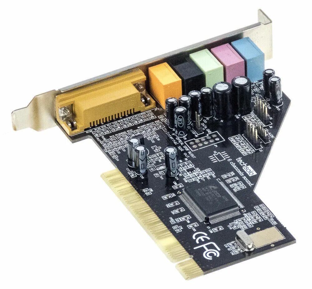 Бюджетные звуковые карты. N10225 PCI Sound Card. Внутренняя звуковая карта Techsolo TC-b71. Звуковуха в PCIE 16. Звуковая карта 5.1 для компьютера.