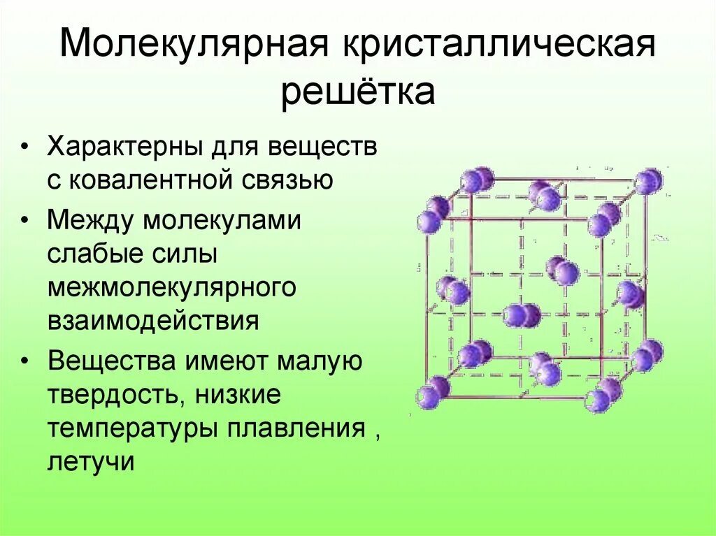 Средний молекулярные вещества. Свойства молекулярной кристаллической решетки в химии. Со2 кристаллическая решетка. Металлическая кристаллическая решетка формула. Кристаллическая решетка структуры веществ.