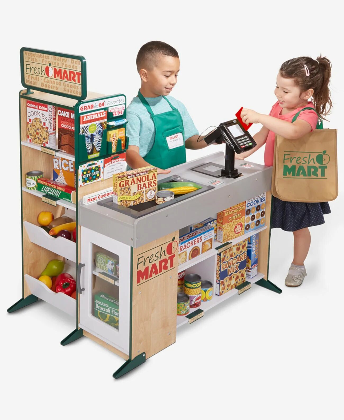 Melissa Doug супермаркет. Melissa Doug Wooden Fresh Mart grocery Store Set. Melissa and Doug продукты. Игрушечный магазин.