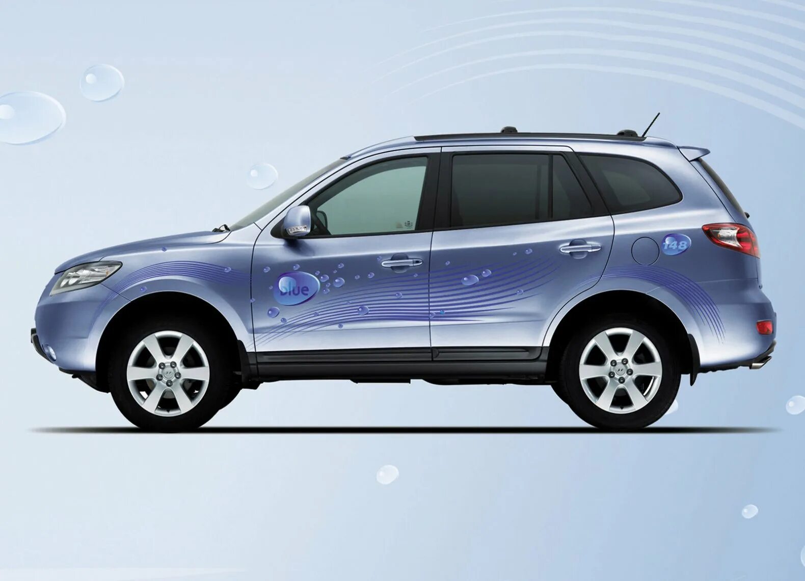 Хендай Санта Фе 2008. Hyundai Santa Fe Hybrid. Hyundai Santa Fe Blue. Санта Фе машина 2008.