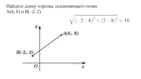 Длина отрезка по точкам